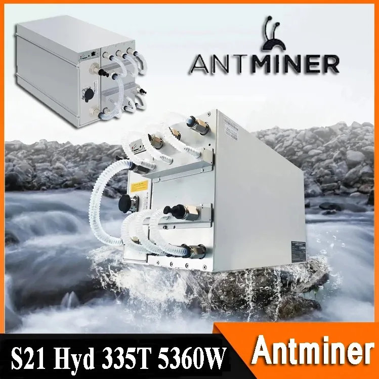 

2026 NEW Antminer S21 Hydro 335Th/s Bitcoin Miner 380V 3-Phase Hydro Cooling ASIC BTC Machine USA Stock