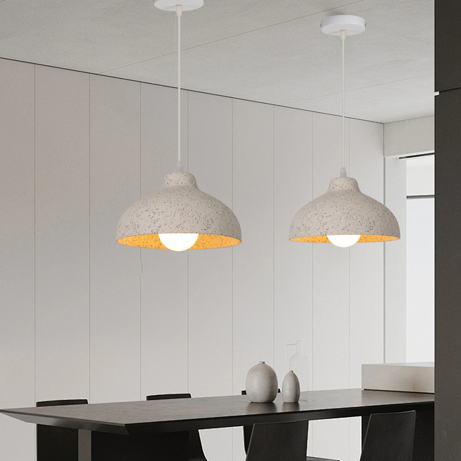 

Chandelier Cement Texture Modern and Minimalist Kitchen Bar Creative and Unique Restaurant Counter Artistic Lighting Fixtures