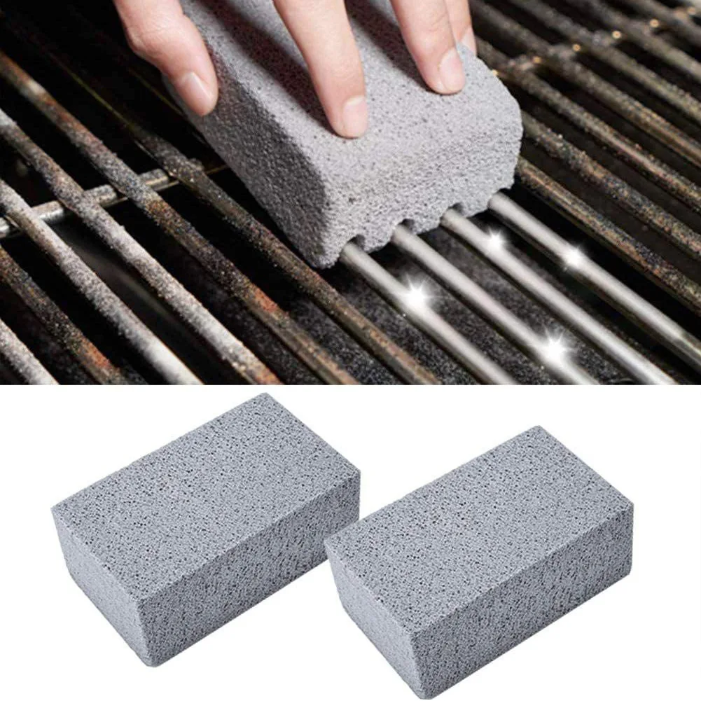 BBQ Grill Cleaning Multifunctional Brick Barbecue High Temperature Resistant Stone Rack Stain Oil Cleaner Barbecue Tool