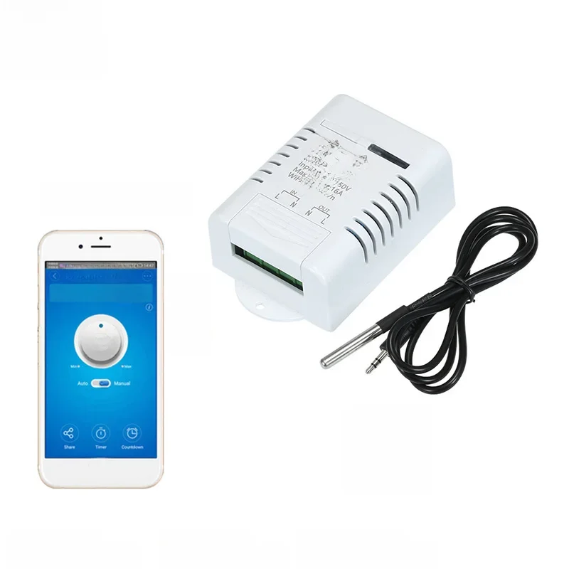 Przełącznik eWelink Smart TH16 16A monitorowanie temperatury i wilgotności przełącznik WiFi sterowanie bezprzewodowe kompatybilny z Alexa Google Home — zdjęcie produktu 7