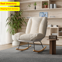 Comanlai Rocking Chair,Adjustable Backrest Rocking Chair,High Back Reading Chair,Padded Recliner Chair for Living Room