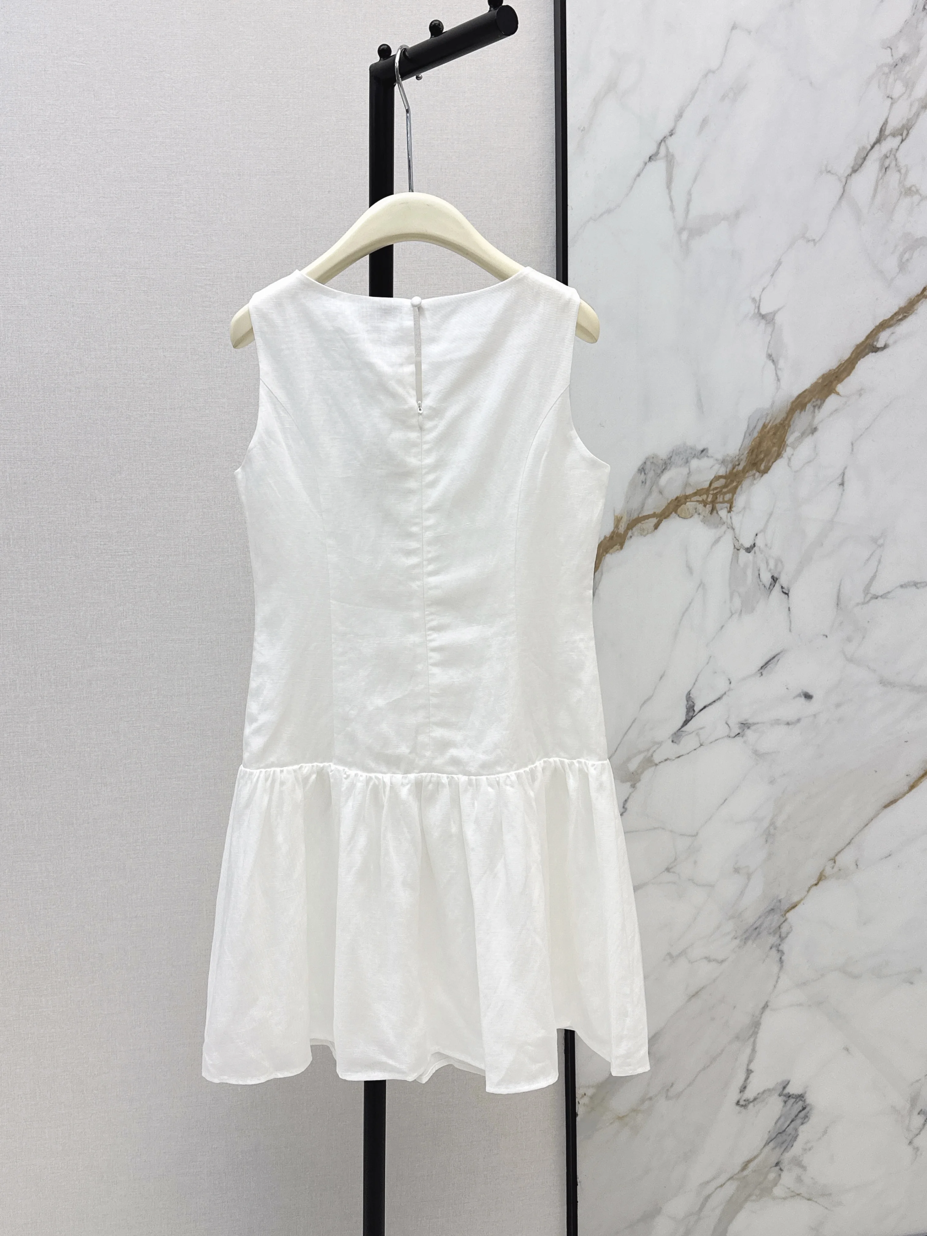 

2026 New Spring and Summer Daily Life Irregular Slimmed Solid Color Loose Lined Short-Sleeve Dress