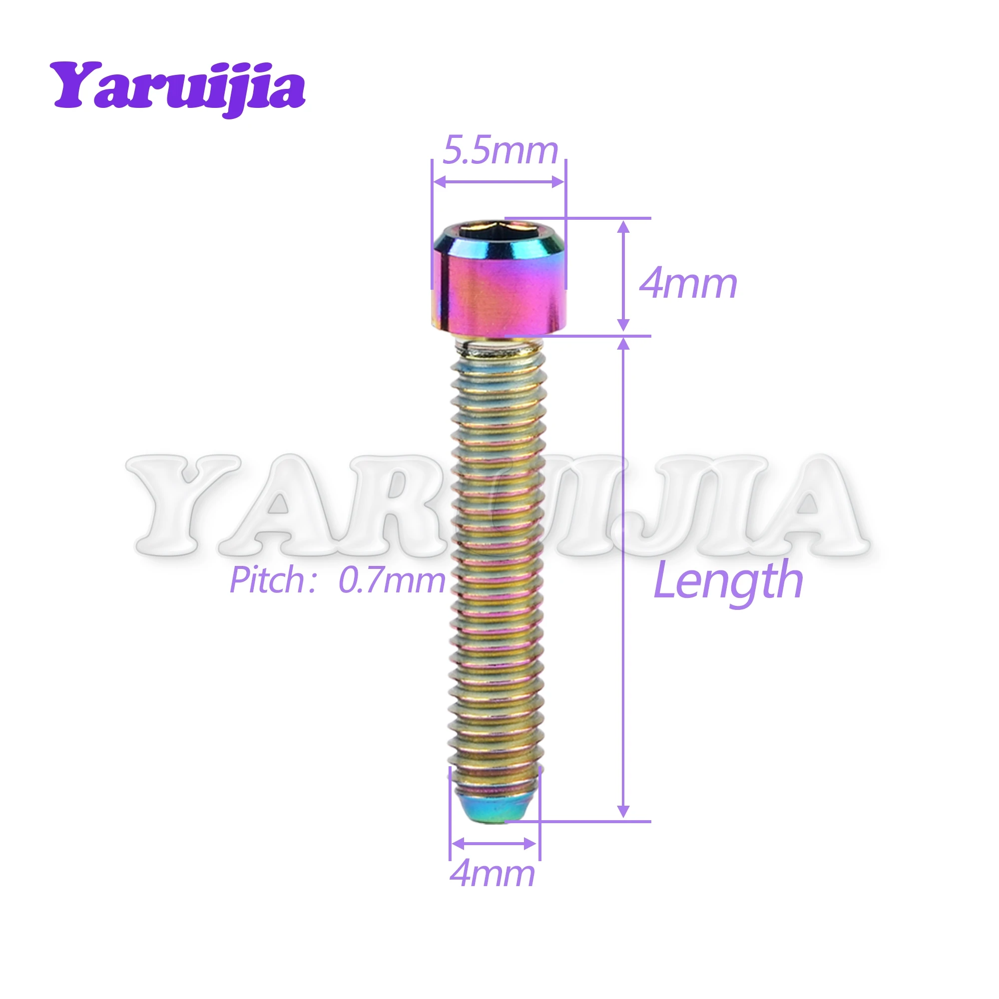 Yaruijia Titan Bu Lông M4x10/13.5/15/20/25Mm Nhỏ Đầu Cột Allen Vít Dành Cho Xe Đạp phía Sau/Trước Derailleur H/L Điều Chỉnh 1 Cái