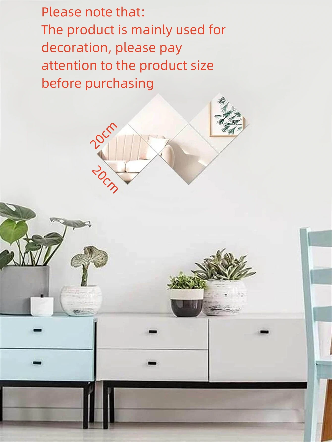4pcs Self-Adhesive Acrylic Mirror Wall Stickers - Flexible, Non-Glass Decorative Tiles for Home & Wedding Decor