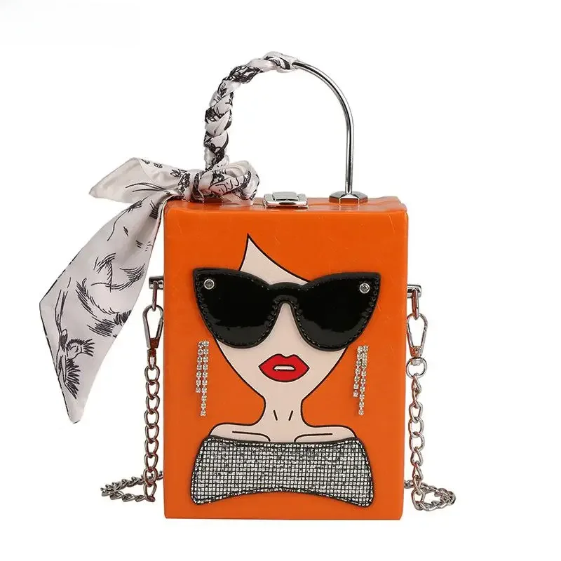 Modne okulary podkreślające osobowość Piękna dziewczyna Torba na ramię Modna torba z frędzlami Prety Women Crossbody Box Bag — zdjęcie 2