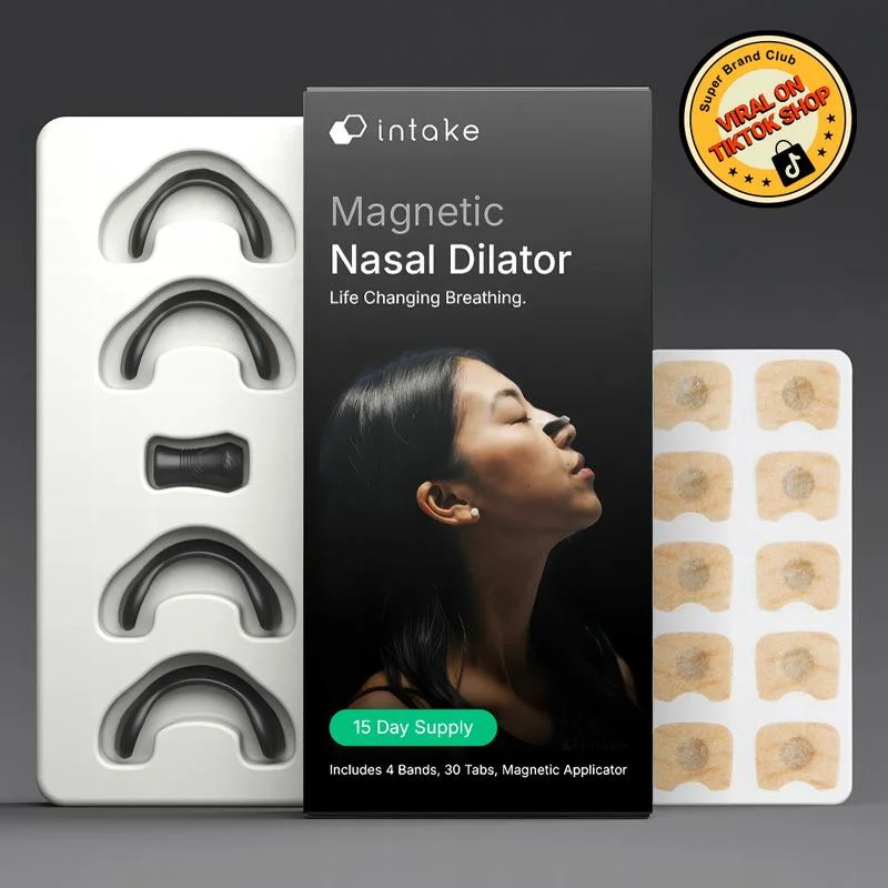 

Intake Breathing Magnetic Nasal Strip Starter Kit and 15 Day Supply Extra Strength’