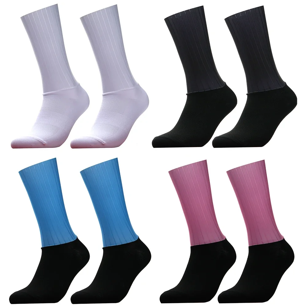 AliExpress New Anti Slip seamless Cycling Socks Integral Moulding High-tech Bike Sock Compression Bicycle Outdoor Running Sport Socks