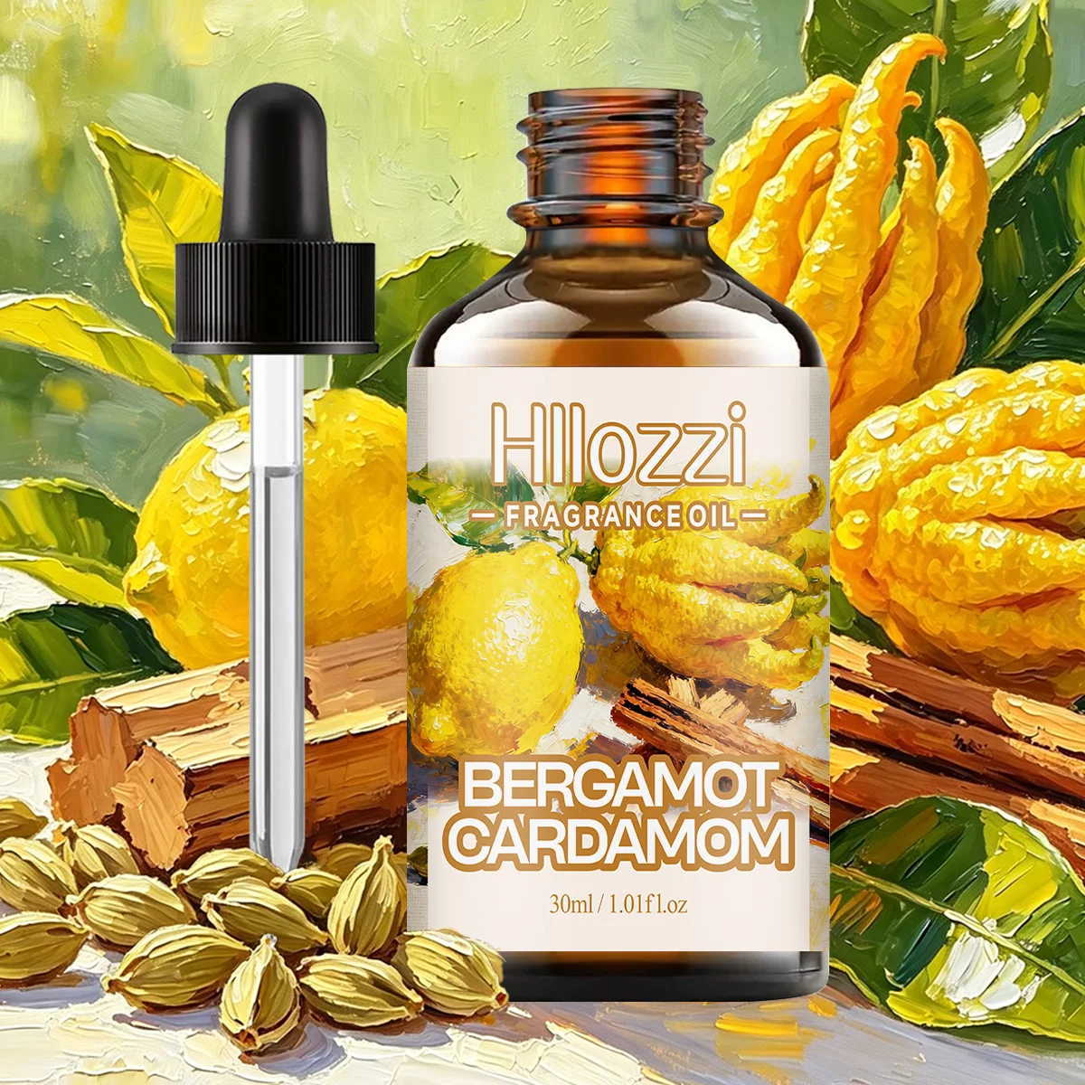 Bergamot Cardamom Fragrance Oil, Fresh Spicy Scent for Diffusers, DIY Crafts &Aromatherapy, Bright, Warm and Sophisticated Aroma