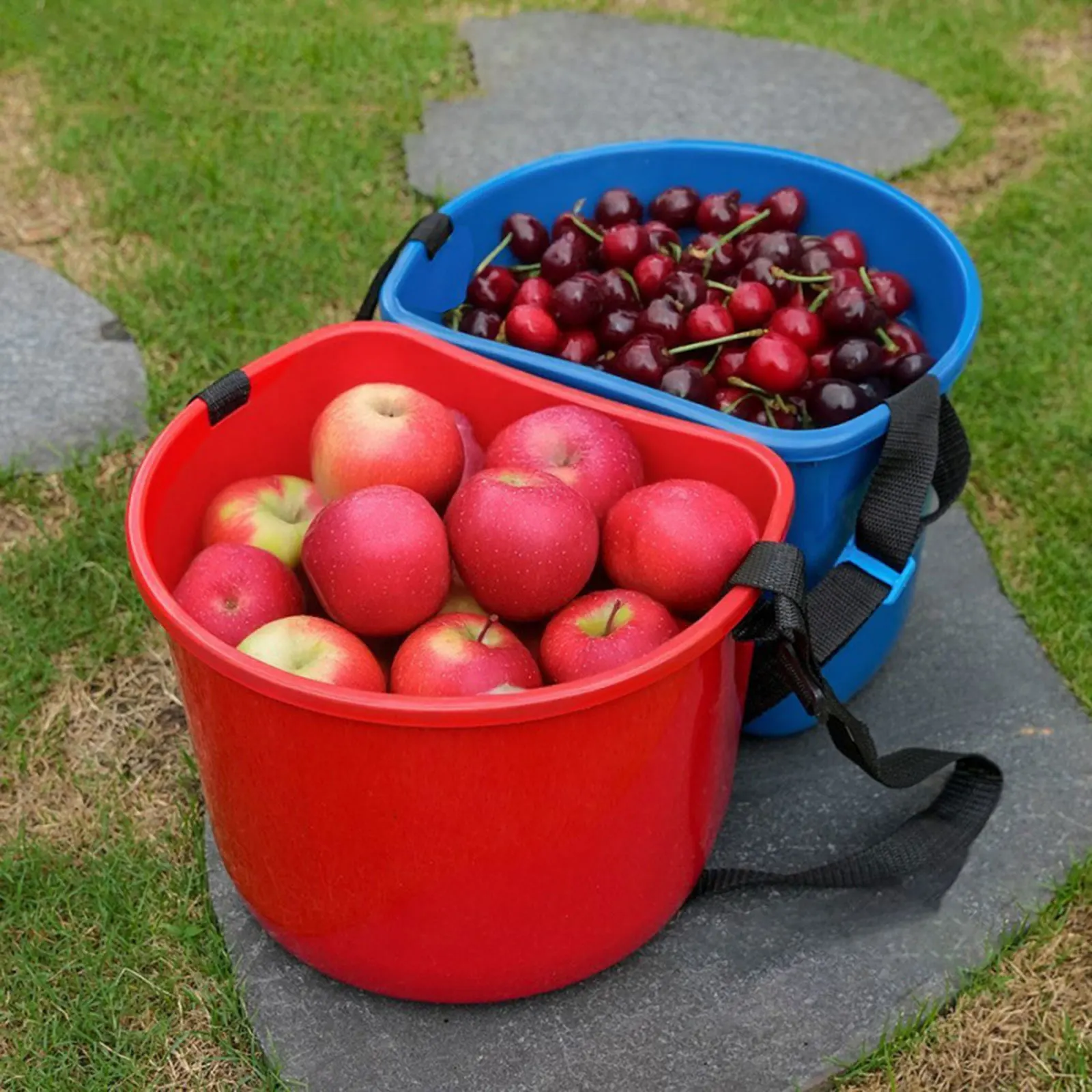 Sturdy Berry Picking Basket with Adjustable Shoulder Strap Multipurpose Harvest Container for Fruits Vegetables Mushrooms