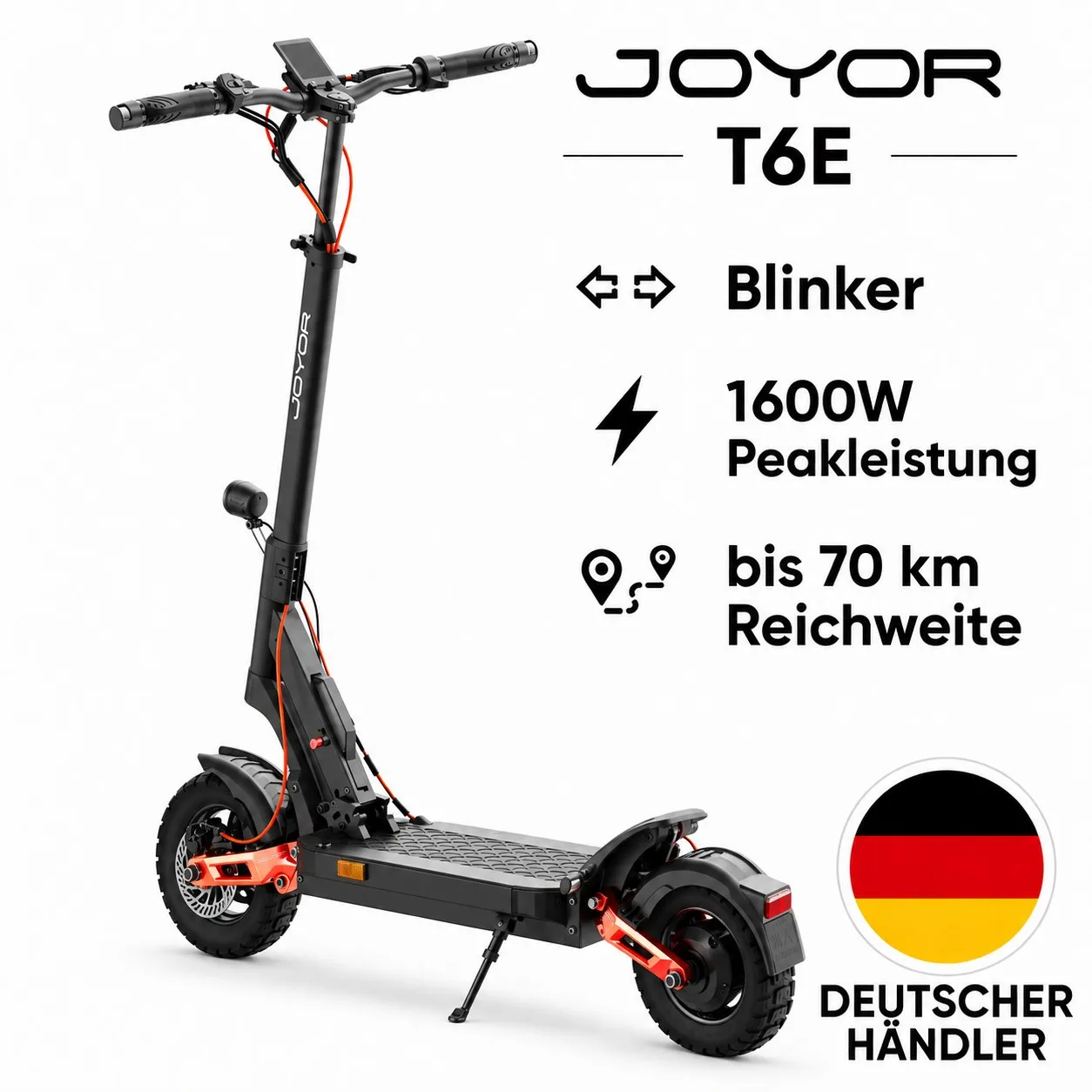 Joyor T6E E-Scooter mit Straßenzulassung 500W bis 70km Reichweite Blinker Offroad
