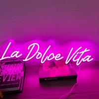 la dolce vita Neon Sign, custom Led Neon Sign, bedroom neon Light | Neon Wall Light Sign | Neon Sign Bedroom | GAME ROOM Sign