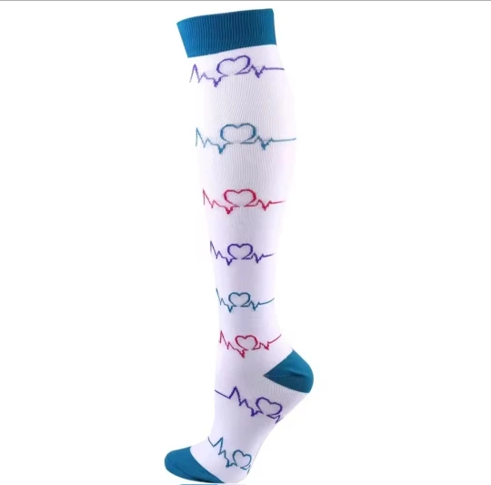58 Style Compression Socks Medical Edema Diabetes Varicose Vein Stockings Graduated Pressure Legging Nursing Knee High Stockings photo review
