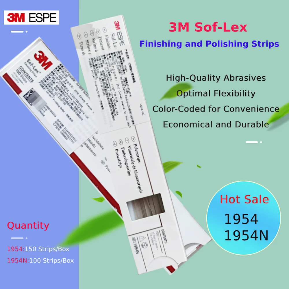 نظام تلميع الأسنان 3M ESPE Sof-Lex - قضبان محيطية للصنفرة الدقيقة وتشطيب ترميم الفم (Ref 1954/1954N)