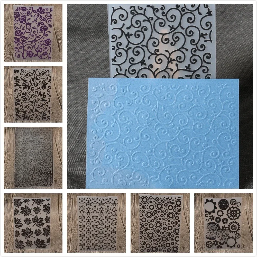 Kwiat serca koronkowe liście plastikowa teczka z wytłoczonym wzorem do dekoracji albumu do scrapbookingu papier do majsterkowania tworzenie kartek urodzinowych — zdjęcie 2