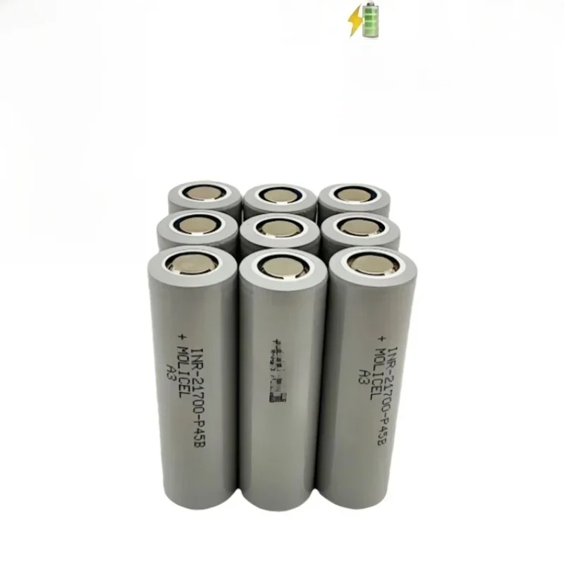 Batterie lithium-ion rechargeable haute puissance 21700 3.7V 4500mAh, décharge 45A adaptée aux lampes de poche à batterie de stockage d'énergie