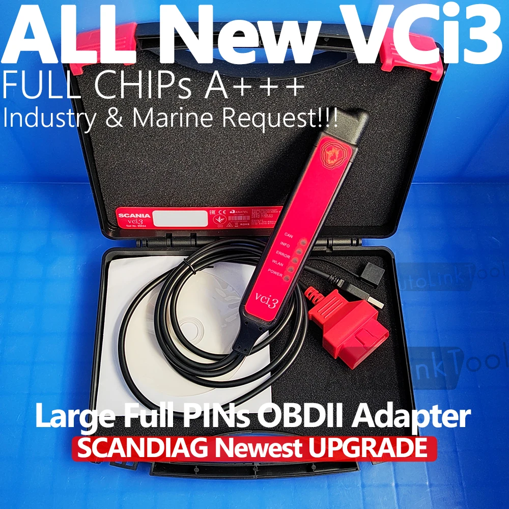 

Full Chip VCI3 for Scania Industry & Marine Diagnostisc Request ALL New BLACK Hardware Device With Heavy Duty Trcuks Buses SDP 3