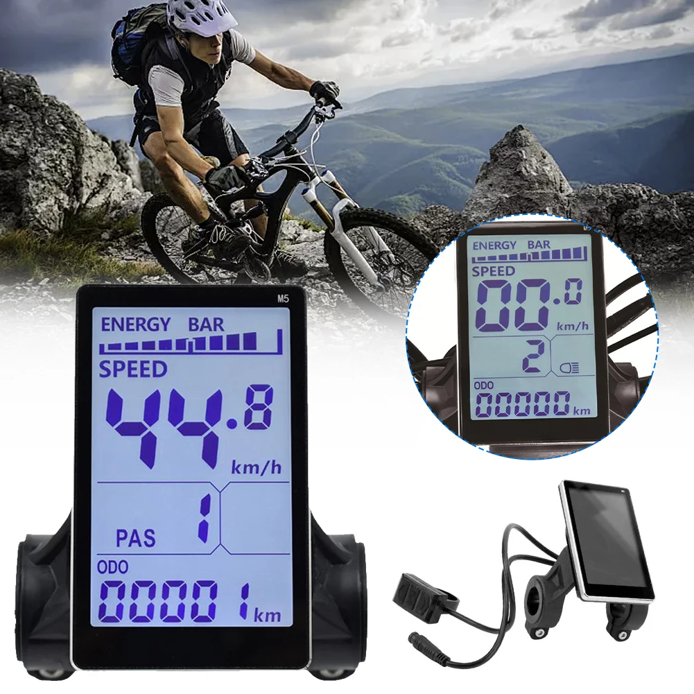 Pantalla LCD M5 para bicicleta eléctrica, velocímetro de 5 pines, Panel de Control, accesorios para bicicleta eléctrica