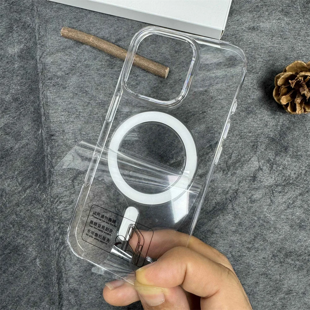 

Crystal Clear Case For iPhone 16 / 16 Pro / 16 Pro Max / 16 Plus Magnetic Cover Support Magsafe Wireless Charger, Anti-Yellow