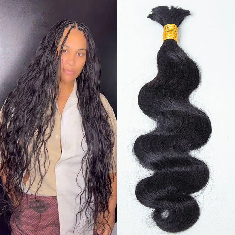 

Boho Braids Human Hair 100% Human Hair 50g Boho Hair for Braiding Body Wave Human Hair Bundles Bulk Hair for Braiding