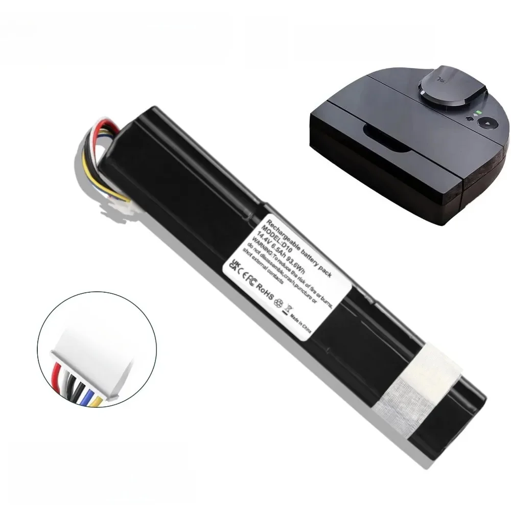 6500mAh Neato Compatible Battery Li-Ion 14.4V Replacement for D8 D9 D10 Robotic Vacuum Cleaners