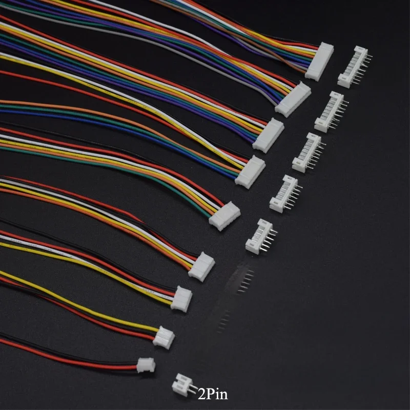 10 zestawów Mini Micro JST 2.0 PH męskie złącze żeńskie 2/3/4/5/6/7/8/9/10-pinowa wtyczka z przewodami zaciskowymi kable gniazdo 200MM 26AWG — zdjęcie 2