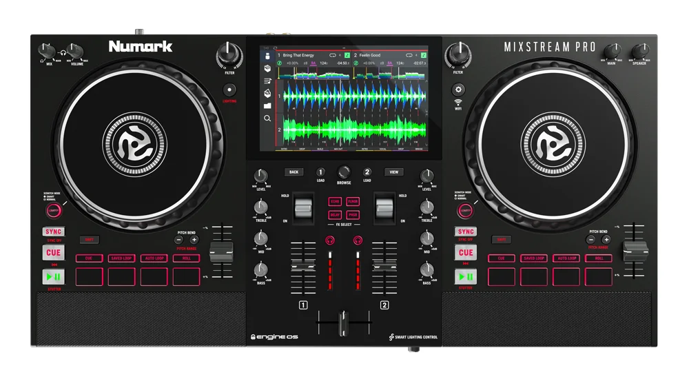 Numark Mixstream Pro Standalone Streaming DJ Controller with Built-In Speakers