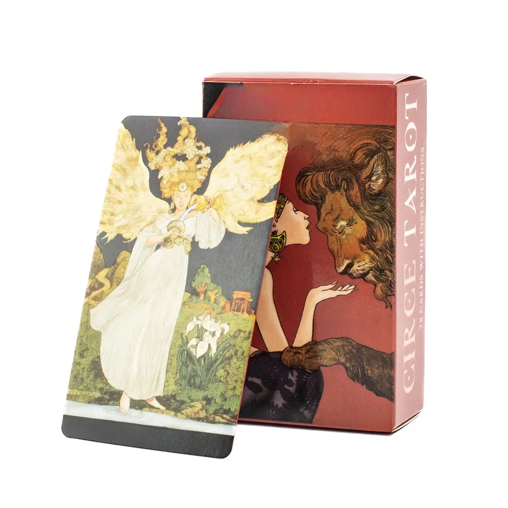 Cartes de Tarot circulaires, 2024x6Cm, 78 pièces, jeu de société de Divination Fate Deck, pour fête de famille, nouveauté 10.3