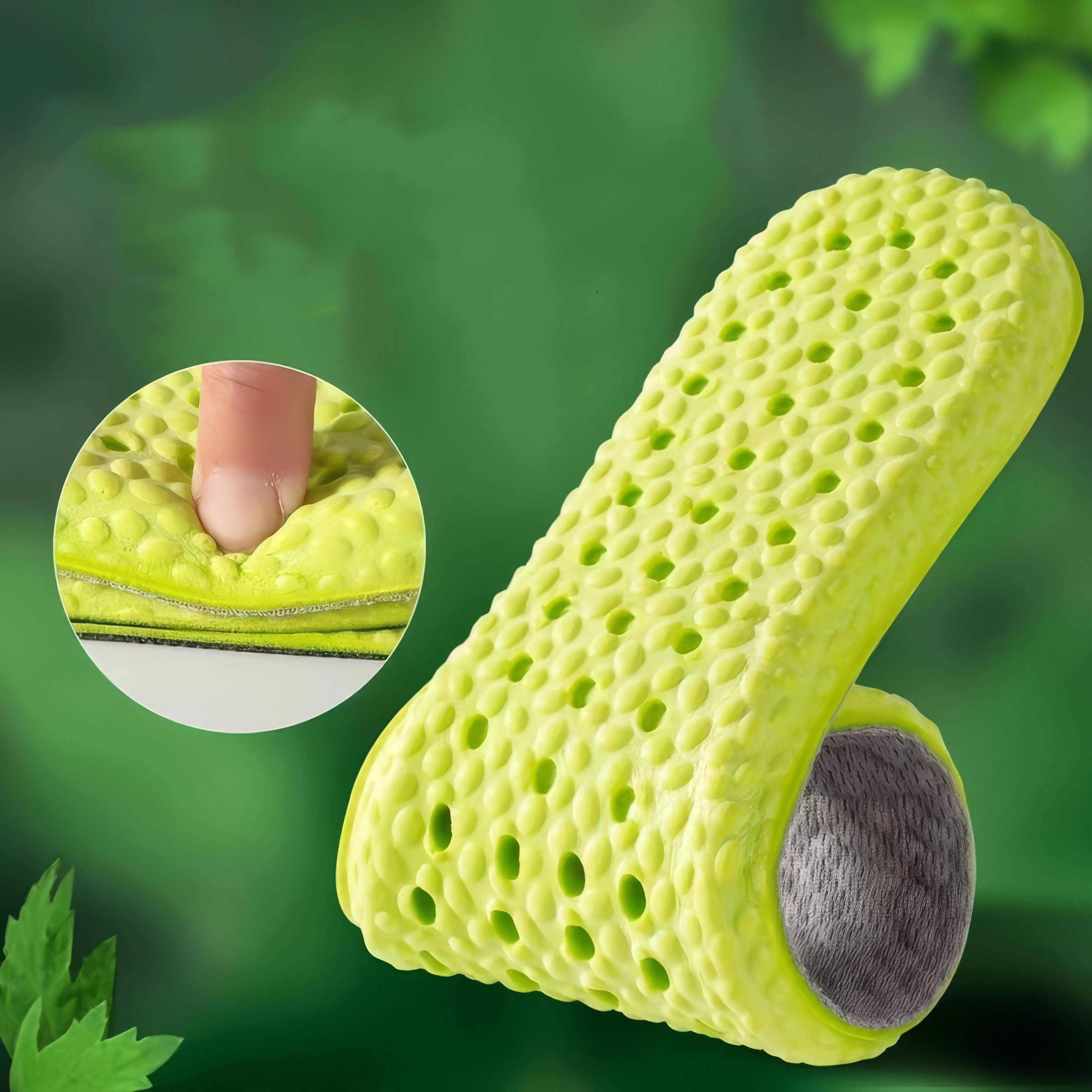 12 زوجًا من النعال الإسفنجية الخضراء القابلة للتنفس، للجنسين، خفيفة الوزن وغير قابلة للاعب، مناسبة للرياضة واللياقة البدنية