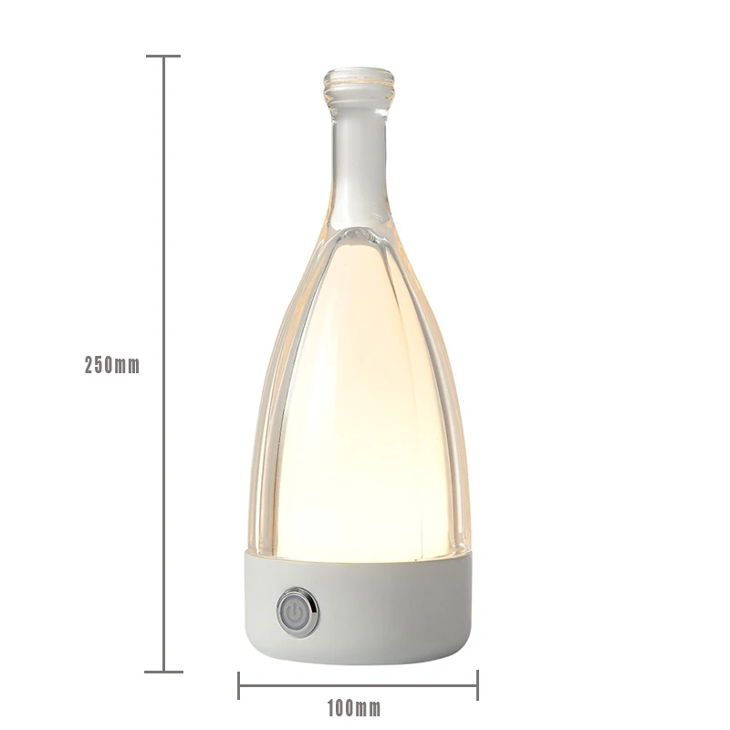 Creative Wine Bottle Table Lamp USB Touch Three Color LED Night Light Coffee Bar Atmosphere Dining Table Art Bedroom Decoration