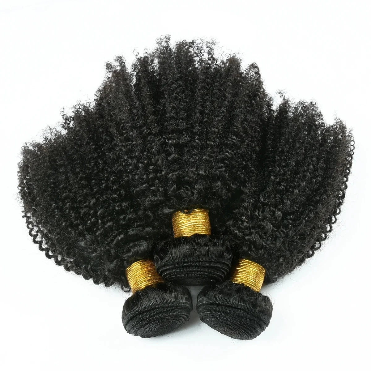 1/3 Afro Kinky Krullend Bundels Braziliaanse Afro Kinky Menselijk Haar Bundels Deal 8-28 "Hair Extensions Krullend Menselijk Haar Weave voor Vrouwen - afbeelding 2