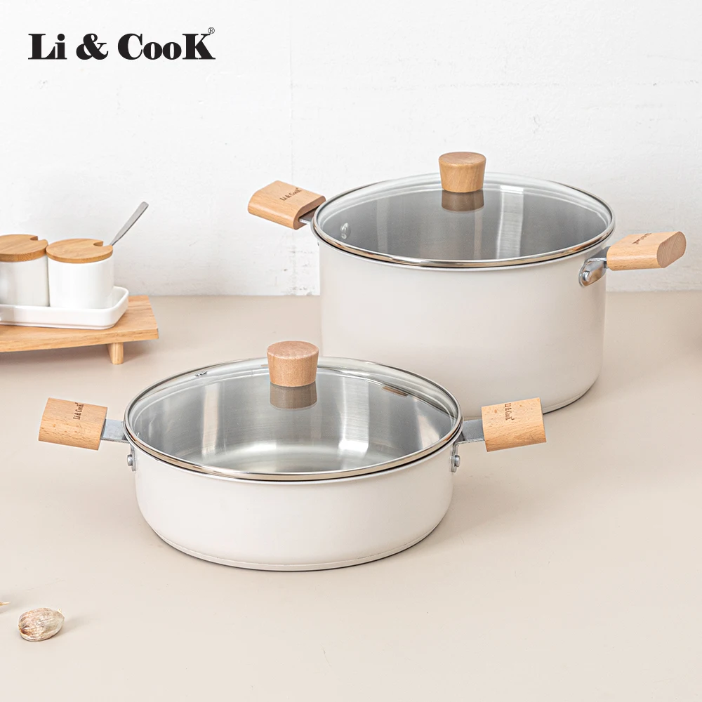 [Lee & Cook] Two Nordic Plus IH Pots (24 hot pot, 24 bear pot)