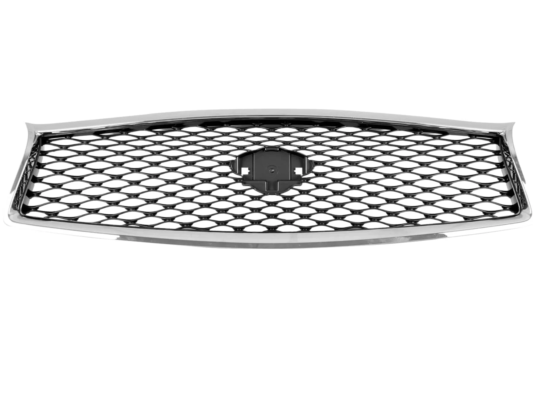 FOR Infiniti Q50 Front Grille Chrome Frame Black Mesh 2014-2017 Without Camera OE 62310-4HB1B Direct Replacement
