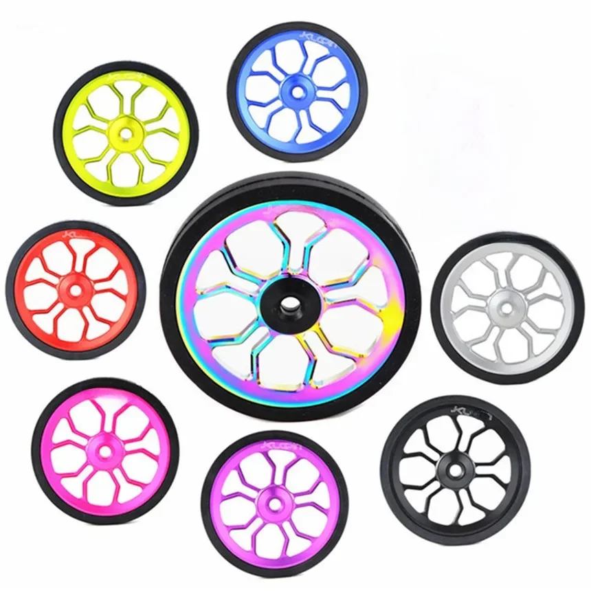 AliExpress NONE JKlapin 3D Hollow 82mm Spider Easy Wheel Enlarged Folding Bike Bearing Push Wheel For Brompton Bicycle