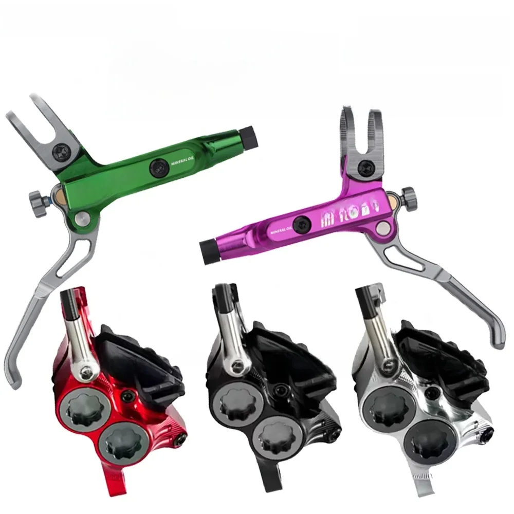AliExpress IIIPRO E4 4 Piston Hydraulic Brakes Ebike 800/1550mm CNC Heat Dissipating Brake Pads MTB Mountain Bikes Hydraulic Disc Brake Set
