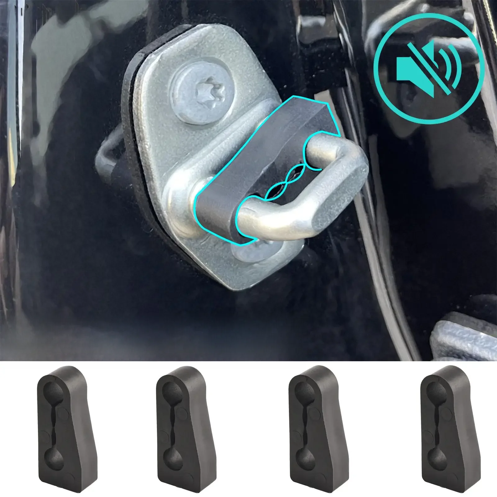 Amortisseur de tampon de serrure de porte, pour Peugeot 208 308 508 2008 3008 5008, isolation partenaire, arrêlage des sourds, bouchon de joint de bruit