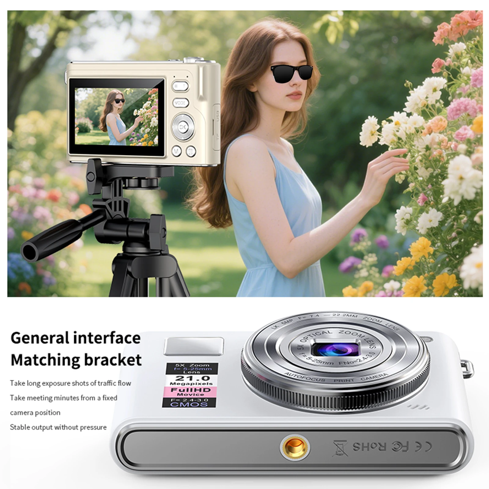 كاميرا رقمية 4K CCD LK016، تصوير عالي الوضوح، كاميرا صغيرة، كاميرا محمولة لمستوى الدخول لحفلات الطلاب، محددة للسفر