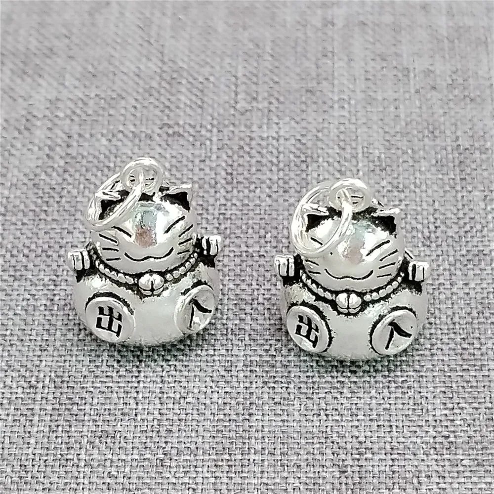 

Подвеска из стерлингового серебра 925 пробы «Кот удачи» для браслетов, ожерелий и серег — на удачу в любых поездках