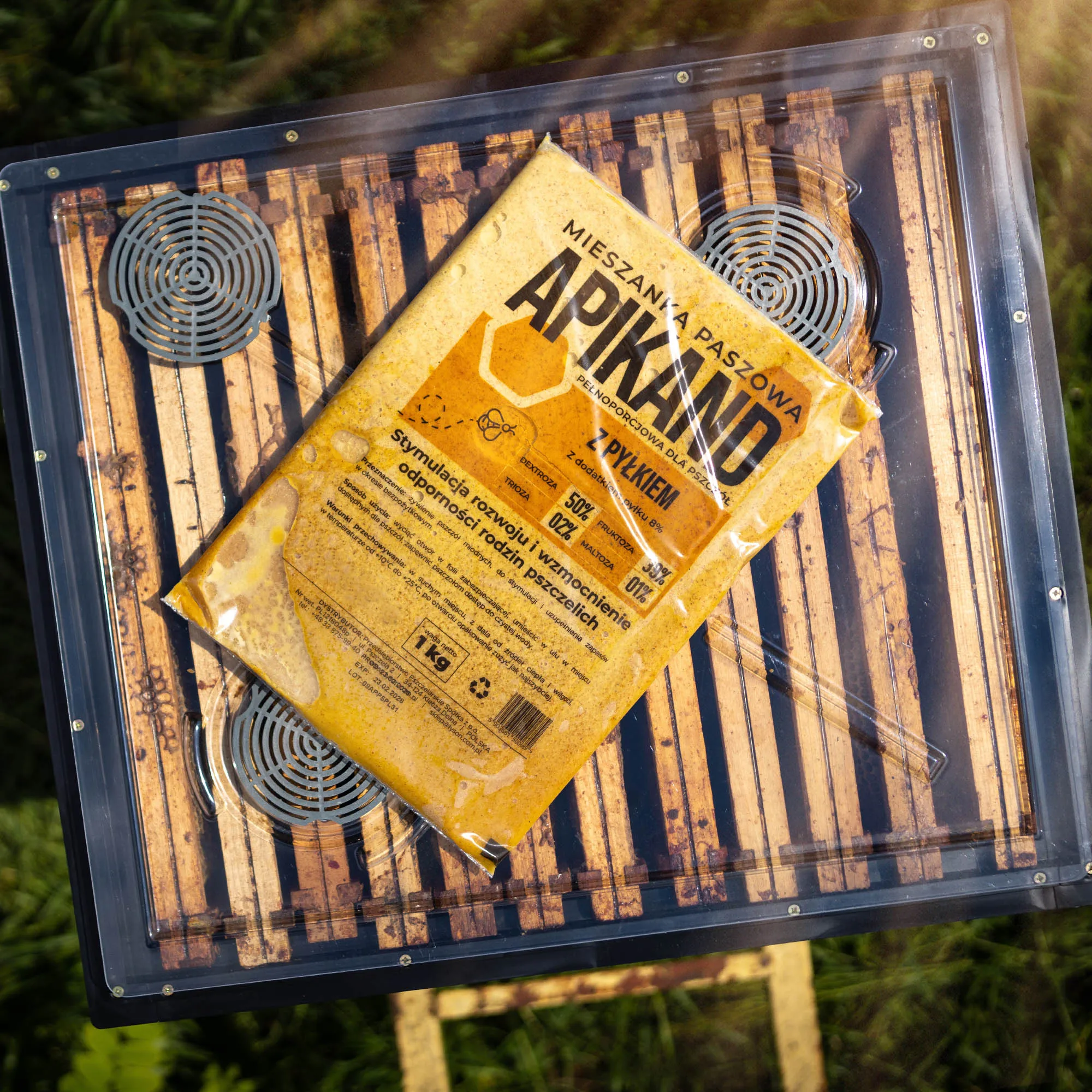 KADAX Taart voor bijen met pollen 8%, compleet voermengsel, bijenvoer voor het voeden van bijenpoppen 1kg 1 st