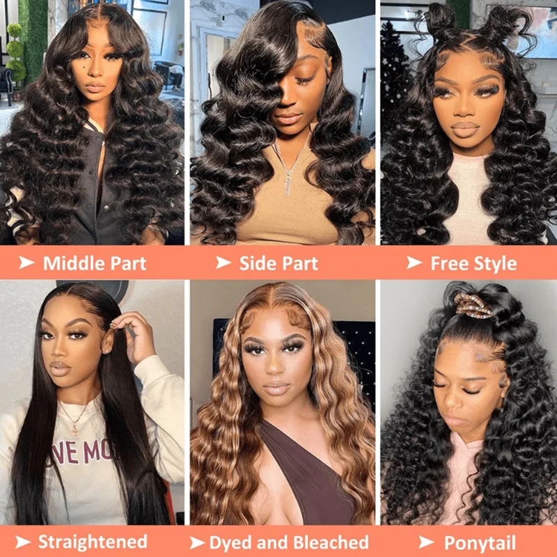 موجة عميقة باروكة من شعر طبيعي 13x4 الدانتيل شعر مستعار أمامي للنساء 200% الكثافة قبل قطعها مع شعر الطفل شعر مستعار دانتيل شفاف 22 بوصة