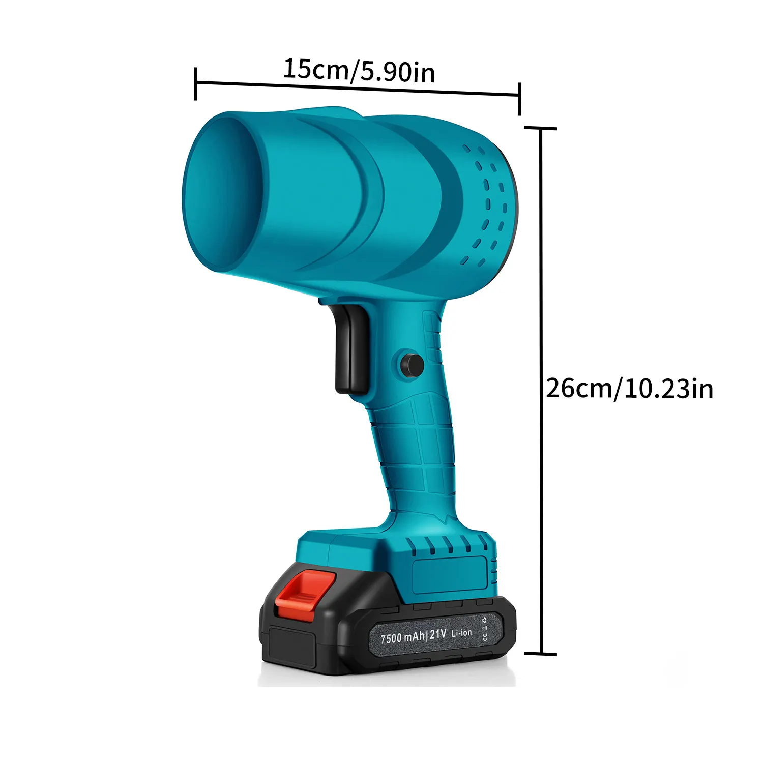 منفاخ توربيني يعمل بالطاقة 36000 دورة في الدقيقة مروحة توربو عنيفة 120 كم/ساعة مجفف شعر عالي السرعة لنفخ أوراق تنظيف السيارة وإزالة الغبار