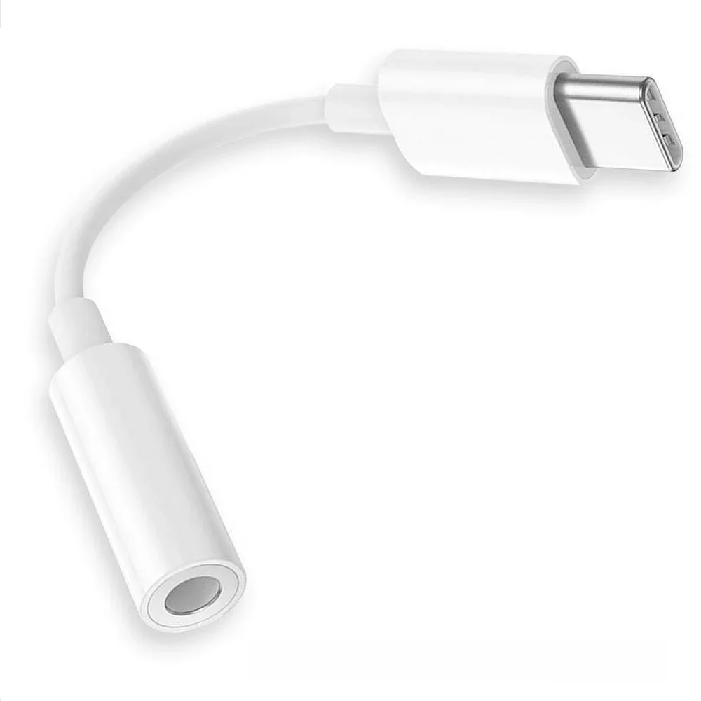 Adaptador usb tipo c para 3.5mm, conversor de entrada de áudio, fone de ouvido e microfone, som