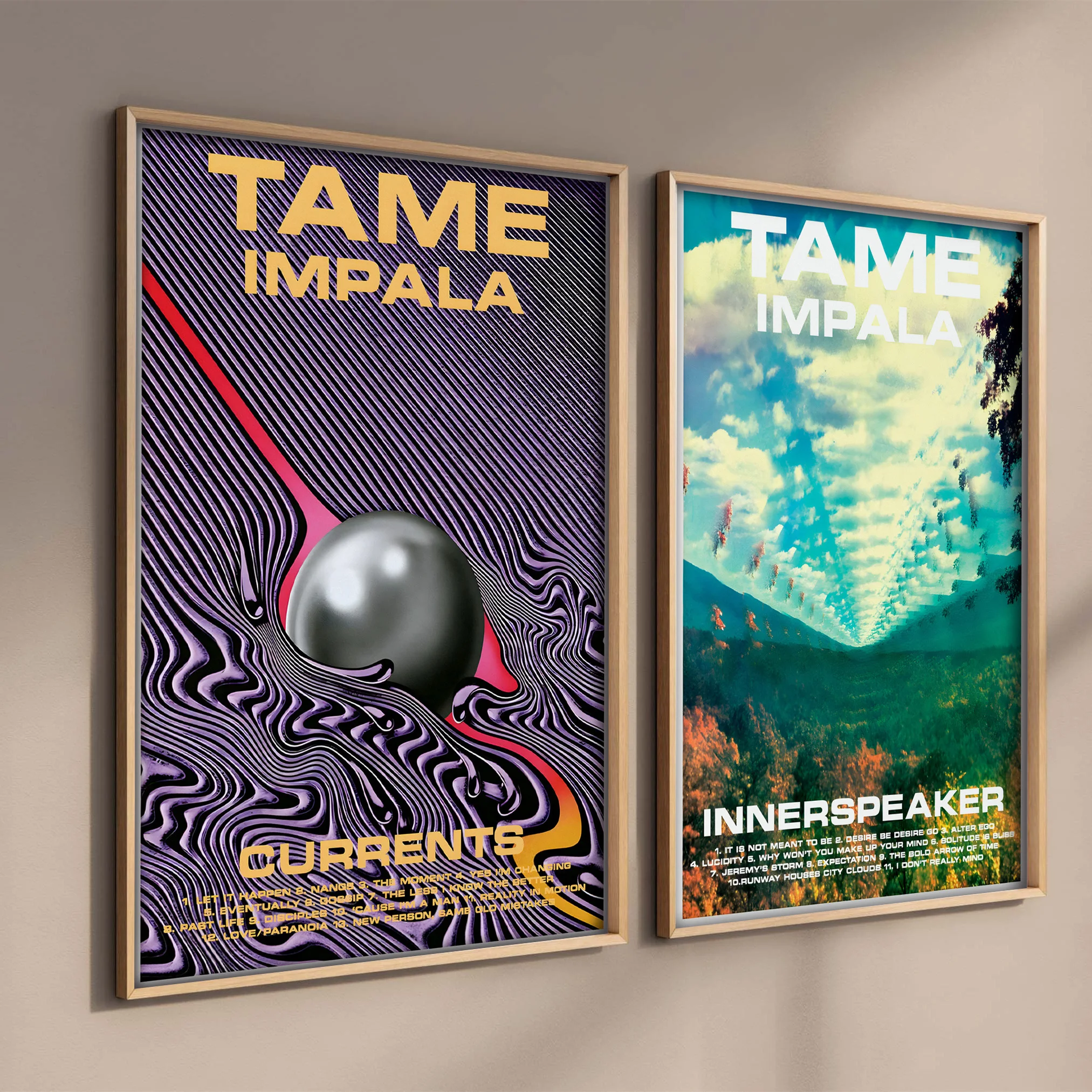 Affiche de musique classique pour chambre et bar, chanteur de groupe populaire, Star Tame Impala, impression sur toile, art esthétique, décoration