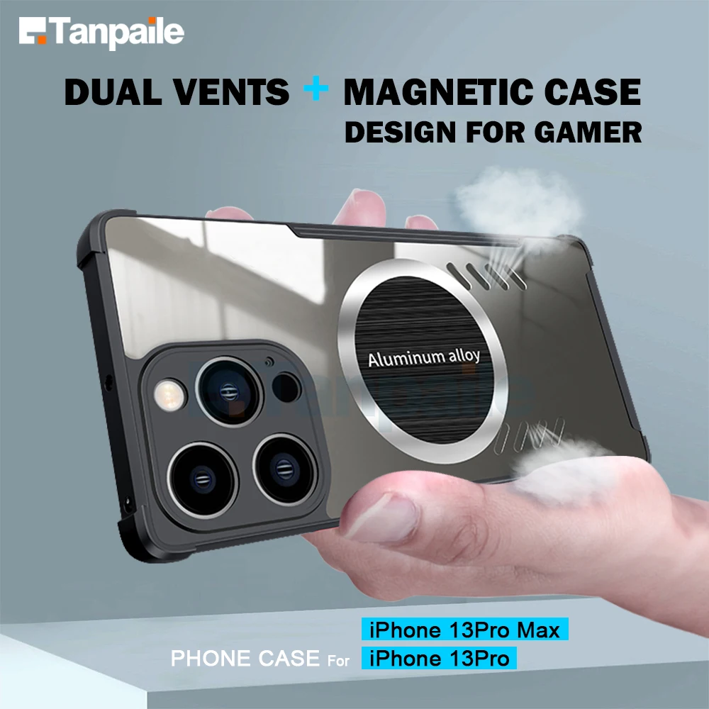 

Breathable Cooling Case For iphone 15 Pro Max 11 12 13 14 Plus Case Shockproof Magnetic Heat Dissipation Cover