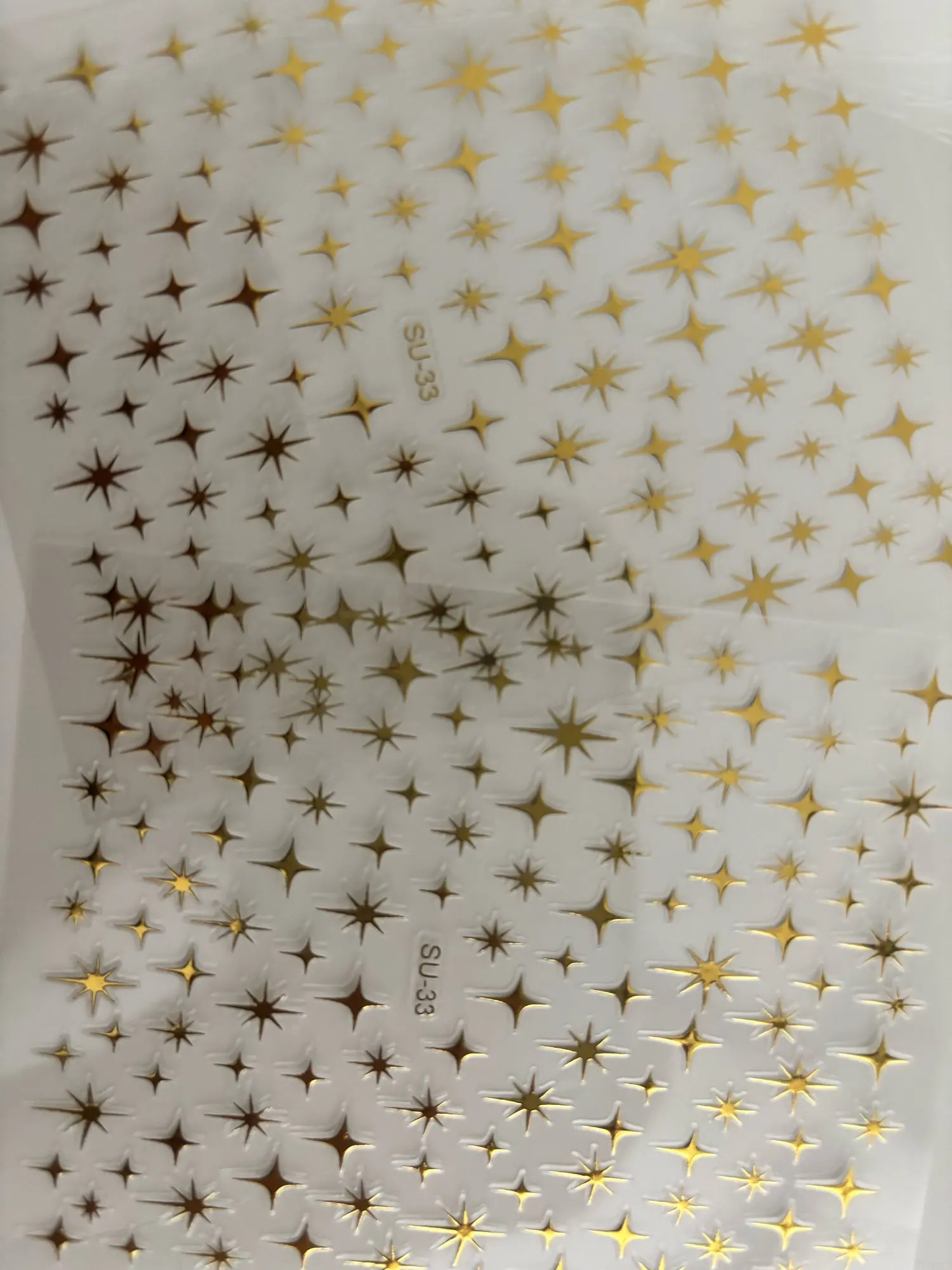 2pcs Y2K Starburst Nail Art Stickers Sparkling Golden & Silvery French Manicure Decorations for DIY Nails photo review