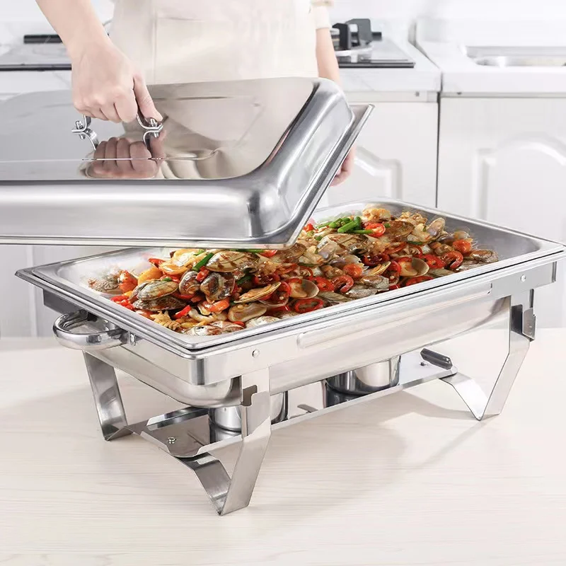 stainless steel chafing dish buffet dish square shape