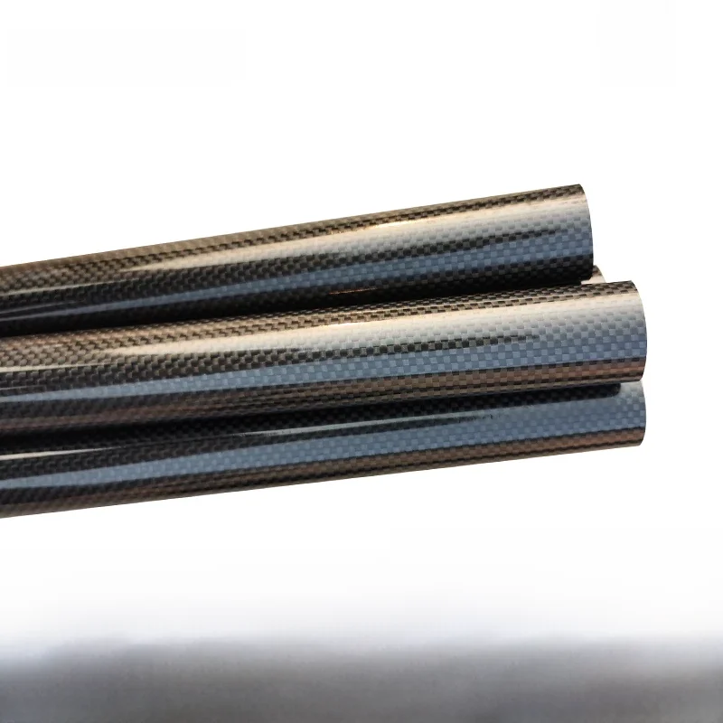 2szt. 3K gładka błyszcząca powierzchnia rura z włókna węglowego długość 500mm OD 12mm 14mm 16mm 18mm 22mm 24mm 26mm 28mm 30mm 35mm rura węglowa — 2