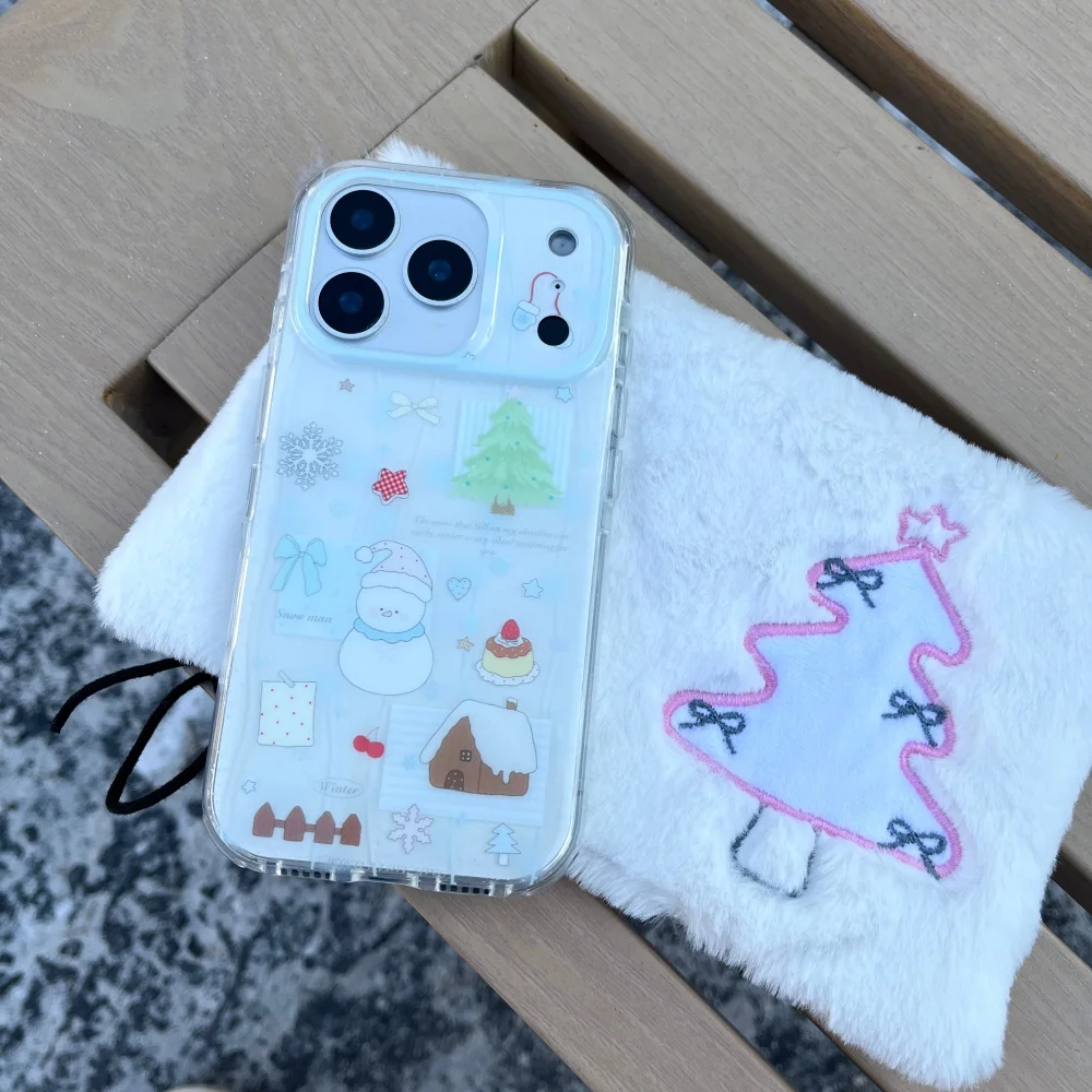 

Fresh and cute Christmas note phone case, suitable for iPhone 14/15/16/17 Pro Max, fashionable new shock-proof protective case