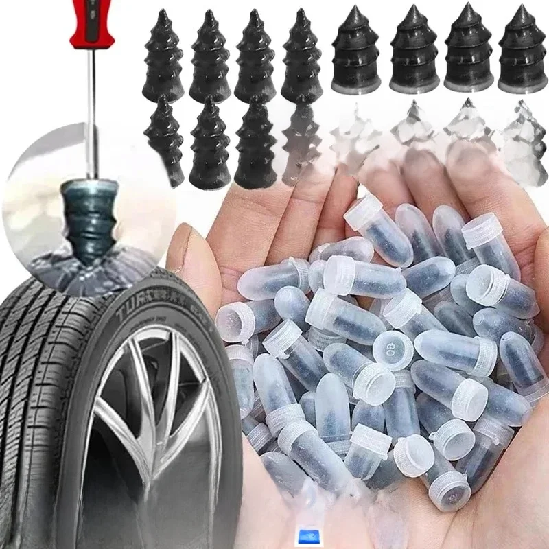 Clous de réparation de pneus sous vide pour voiture et moto, camion, Scooter, vélo, outils de réparation de crevaison, clous métalliques en caoutchouc, accessoires, 10/20/30 pièces