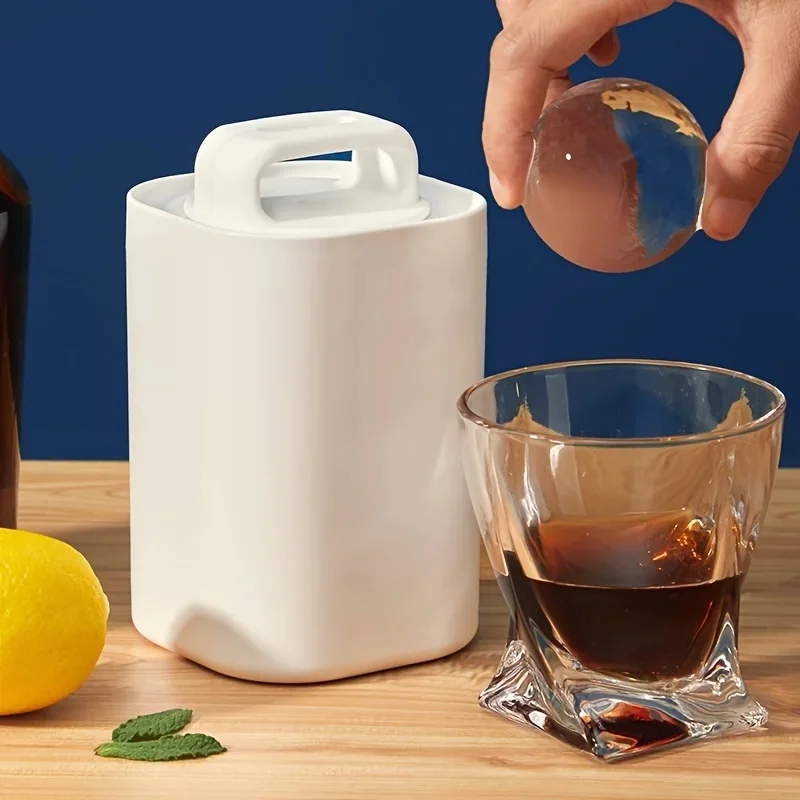 Eiswürfelform, transparente große einzelne Eiskugel, Whiskey-Eiskugelform, Eiswürfelform für den Haushalt in Lebensmittelqualität