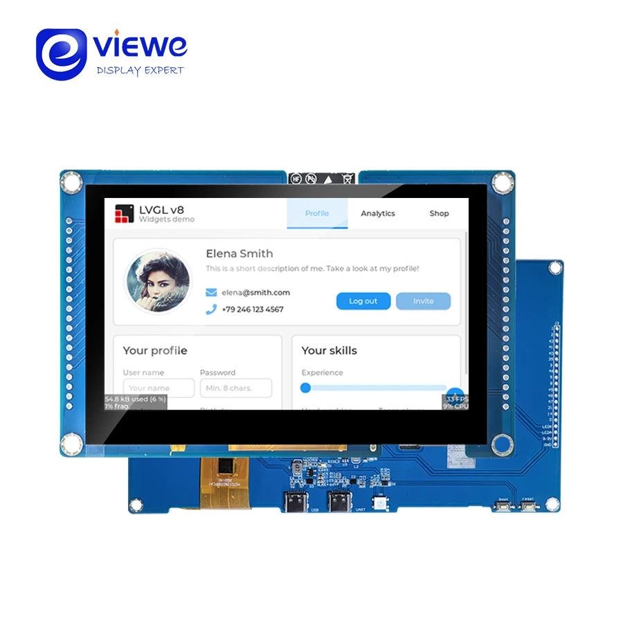 4,3 cala 800*480 ESP32 LVGL WIFI i Bluetooth LCD Wyświetlacz graficzny TFT Inteligentny wyświetlacz Moduł ekranu Płytka rozwojowa z dotykiem